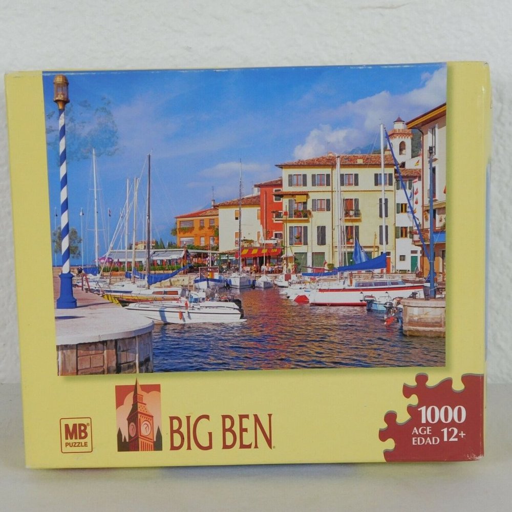 Lake Garda Malcesine Italy Big Ben Jigsaw Puzzle MB Hasbro 06 Sealed Box Damage